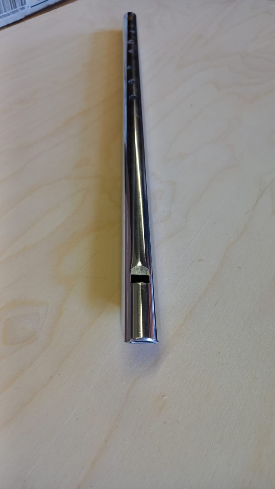 High D Whistle - Shiny Metal with Offset Holes
